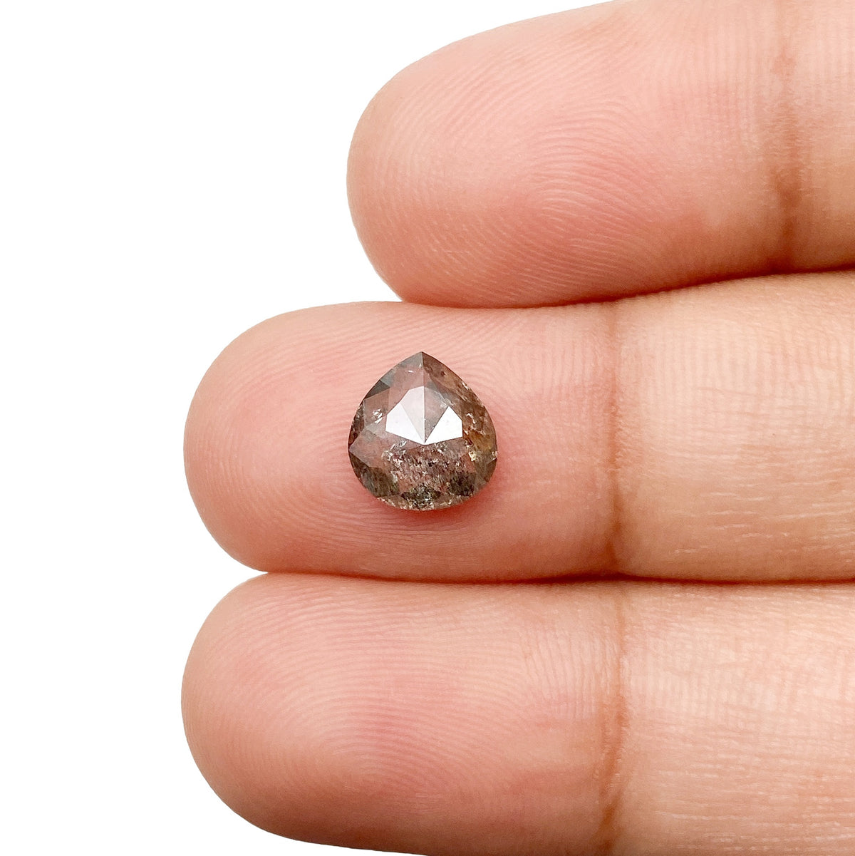1.11ct | Rustic Pear Shape Rose Cut Diamond - Modern Rustic Diamond