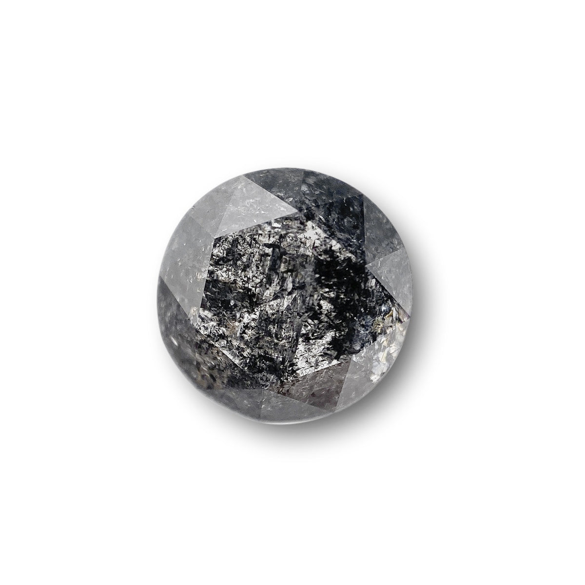 2.40ct | Salt & Pepper Round Shape Rose Cut Diamond