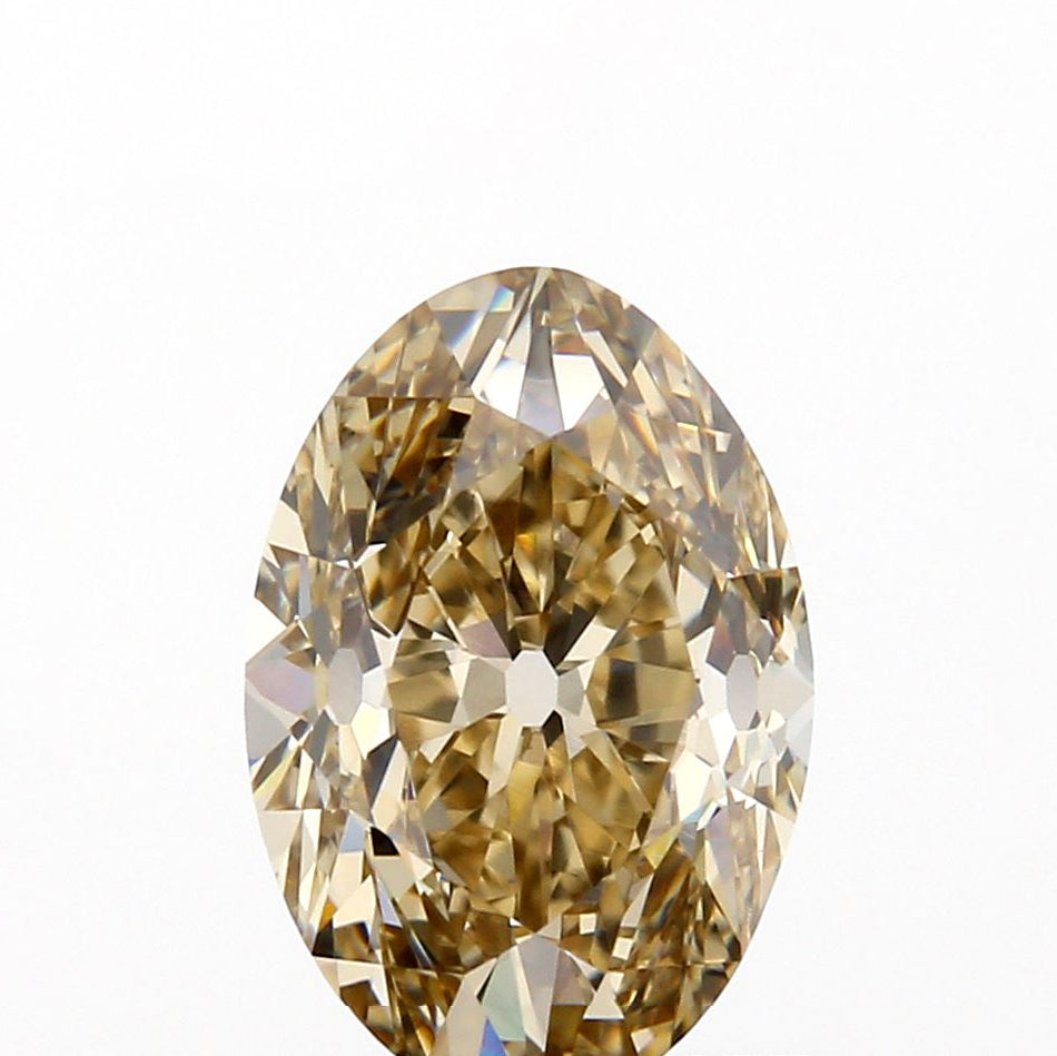 1.12ct | Fancy Light Brown-Yellow VS1 Oval Shape Old Mine Cut Diamond (GIA) - Modern Rustic Diamond