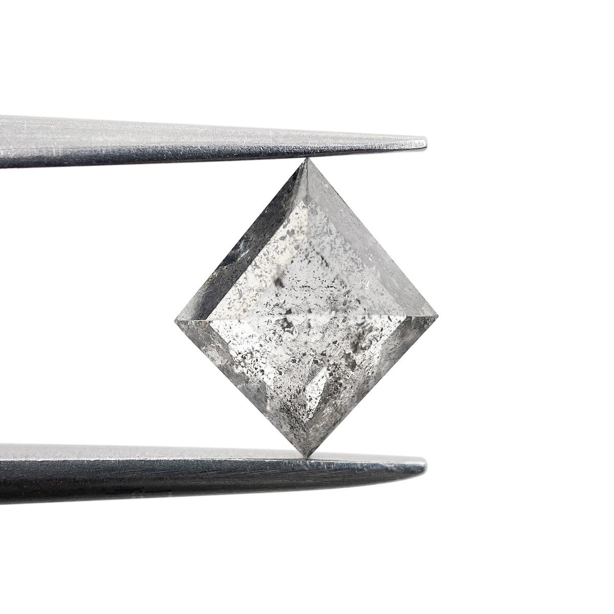 1.12ct | Salt & Pepper Lozenge Shape Rose Cut Diamond - Modern Rustic Diamond