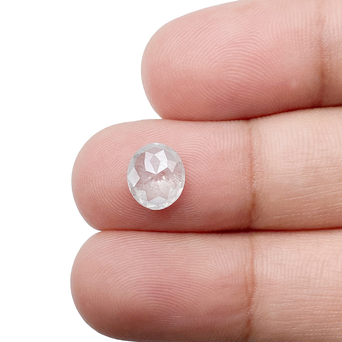 1.12ct | Salt & Pepper Oval Shape Rose Cut Diamond - Modern Rustic Diamond