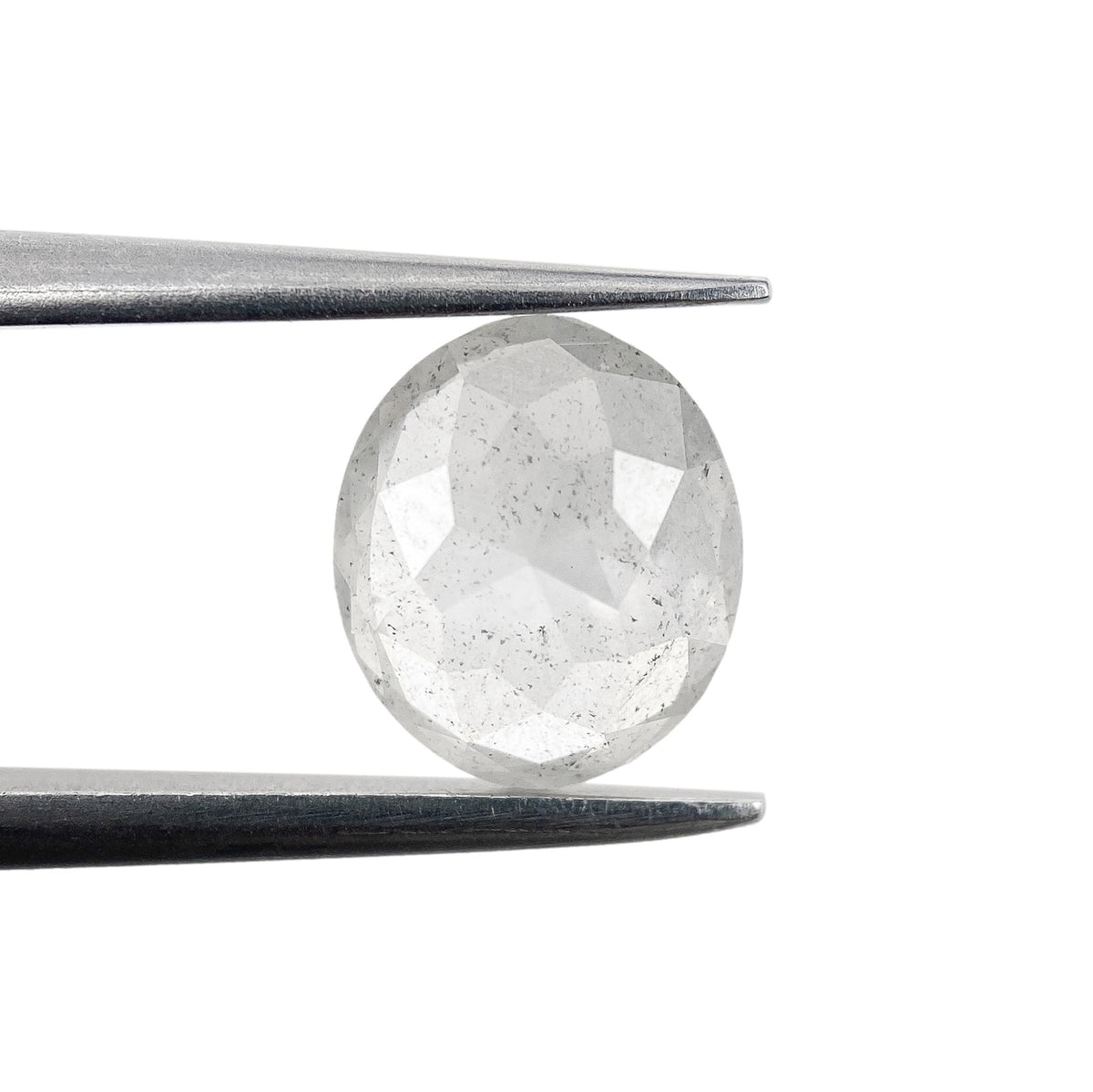1.12ct | Salt & Pepper Oval Shape Rose Cut Diamond - Modern Rustic Diamond
