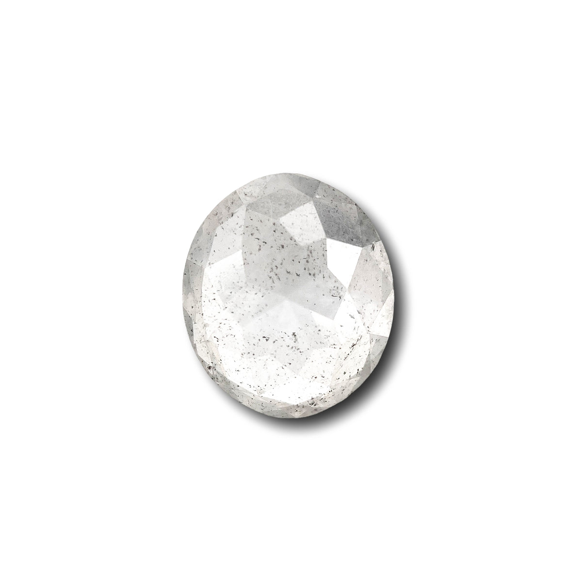1.12ct | Salt & Pepper Oval Shape Rose Cut Diamond - Modern Rustic Diamond