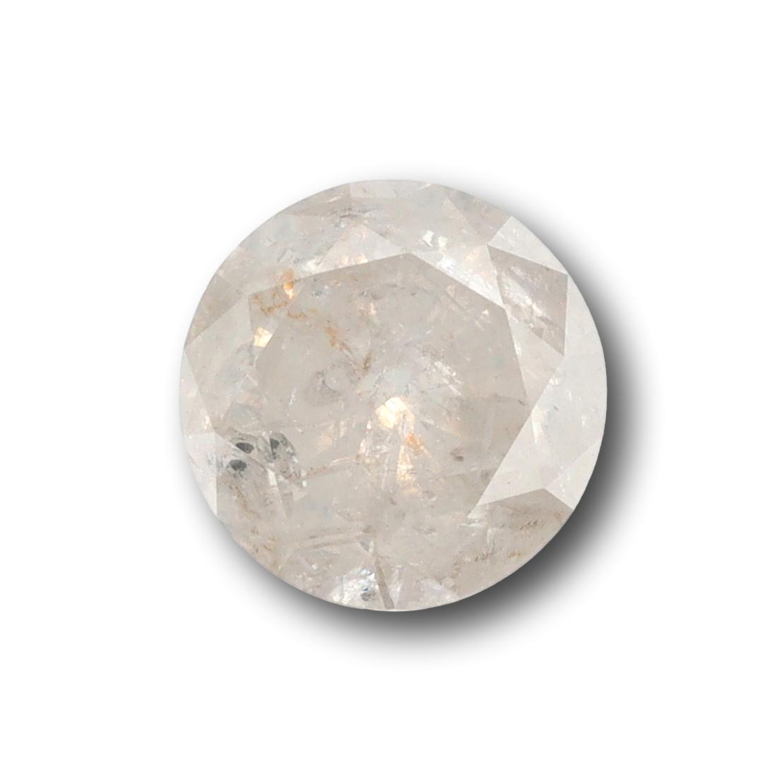 1.86ct | Rustic Whitish Salt & Pepper Round Shape Brilliant Cut Diamond