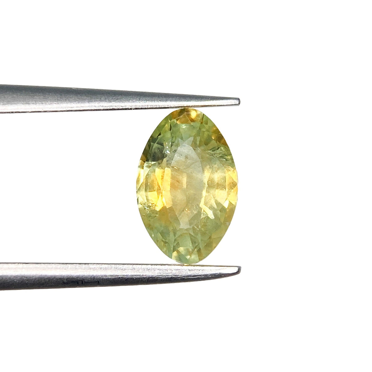 1.13ct | Brilliant Cut Moval Shape Yellow Montana Sapphire-Modern Rustic Diamond