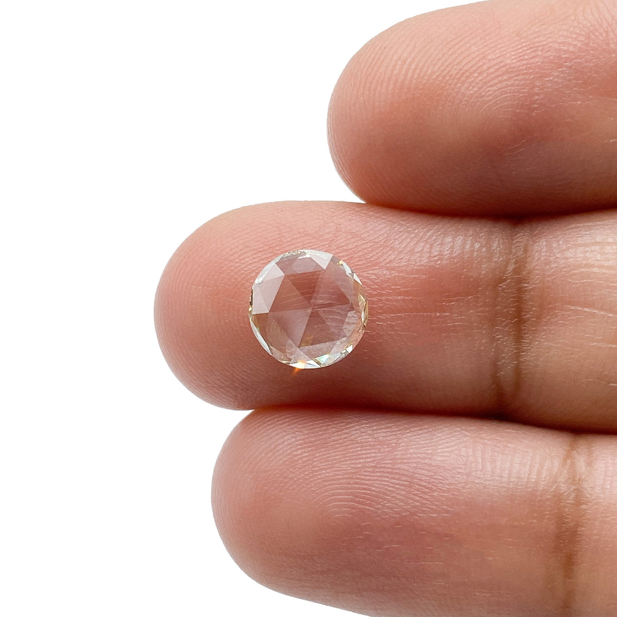 1.13ct | Champagne VS Round Shape Rose Cut Diamond - Modern Rustic Diamond