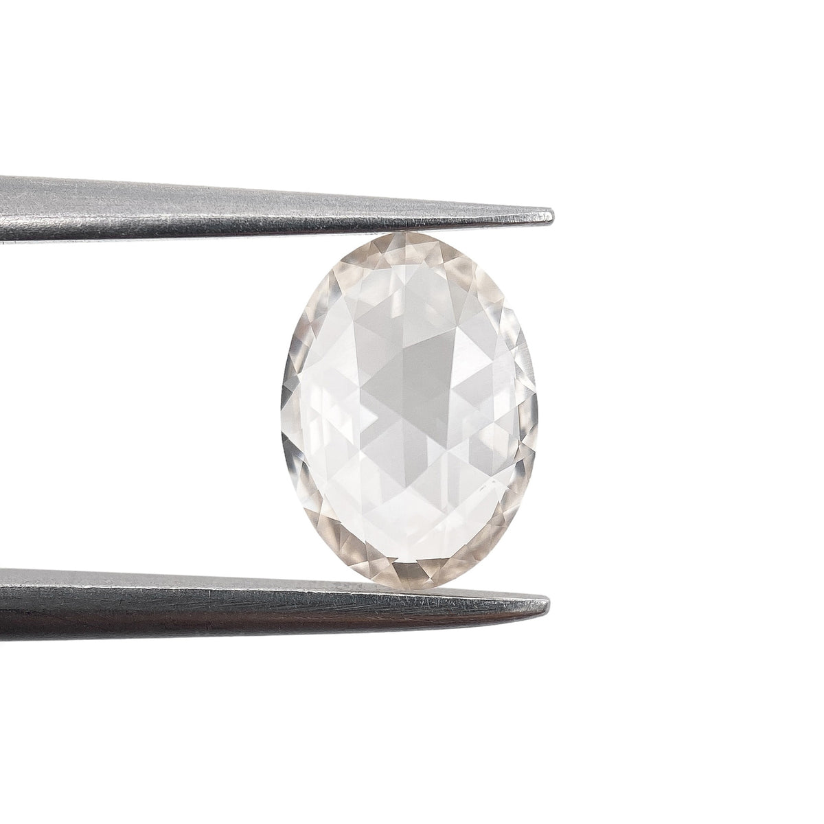 1.13ct | Champagne VVS Oval Shape Rose Cut Diamond - Modern Rustic Diamond