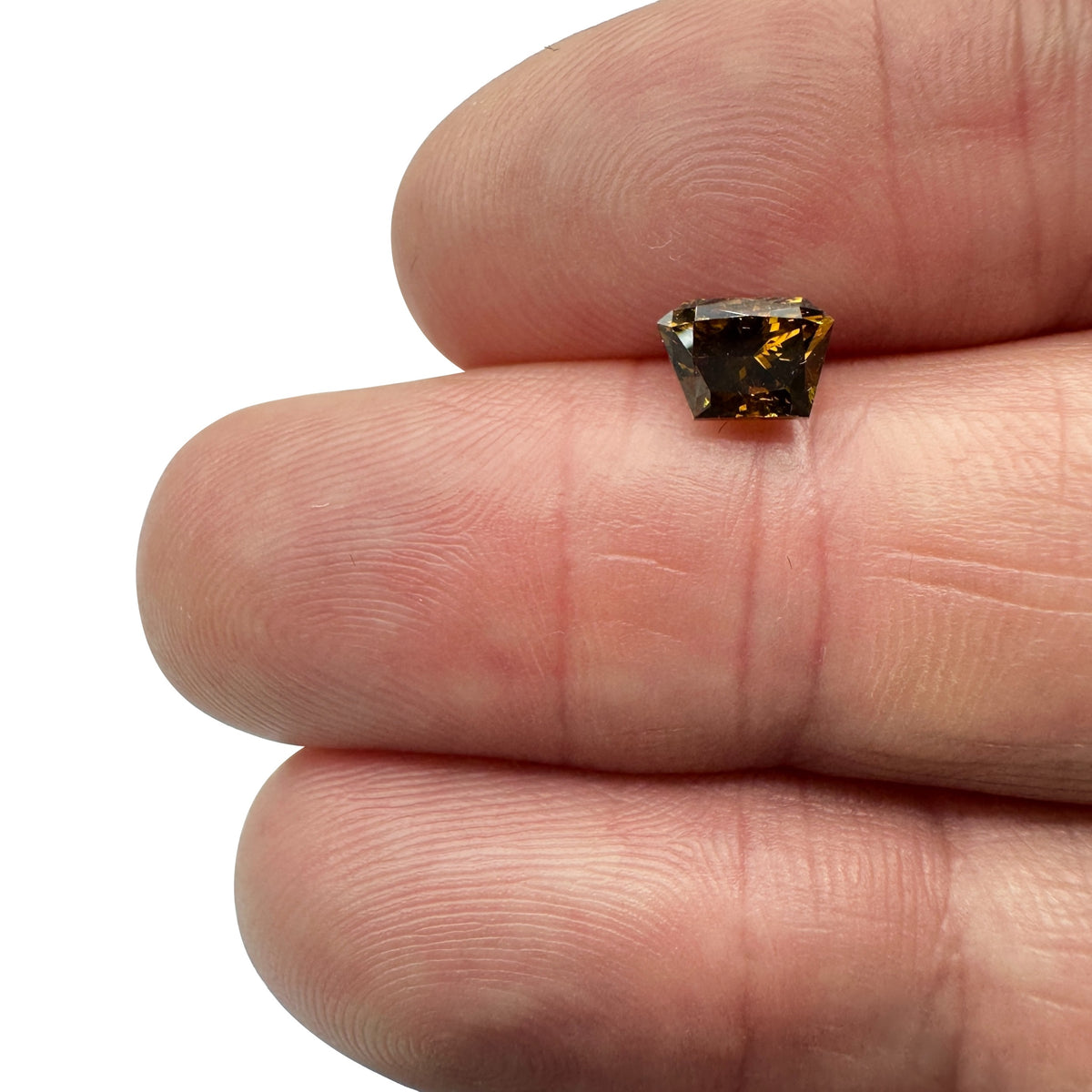 1.13ct | Cognac SI Trapezoid Shape Brilliant Cut Diamond - Modern Rustic Diamond