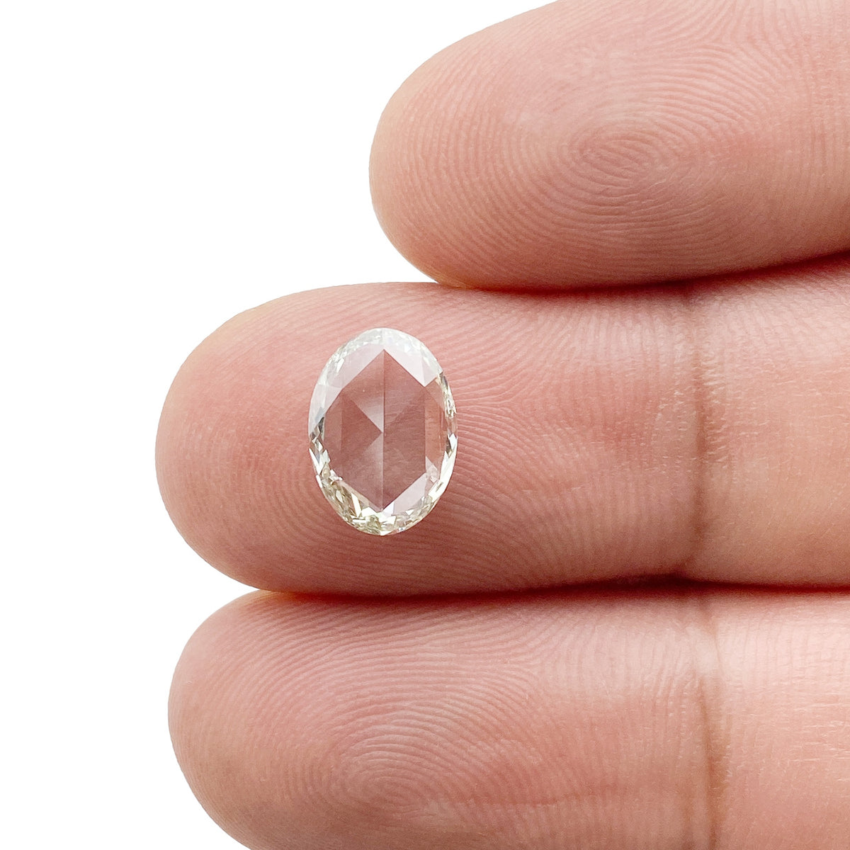 1.13ct | Light Color VVS Oval Shape Rose Cut Diamond - Modern Rustic Diamond