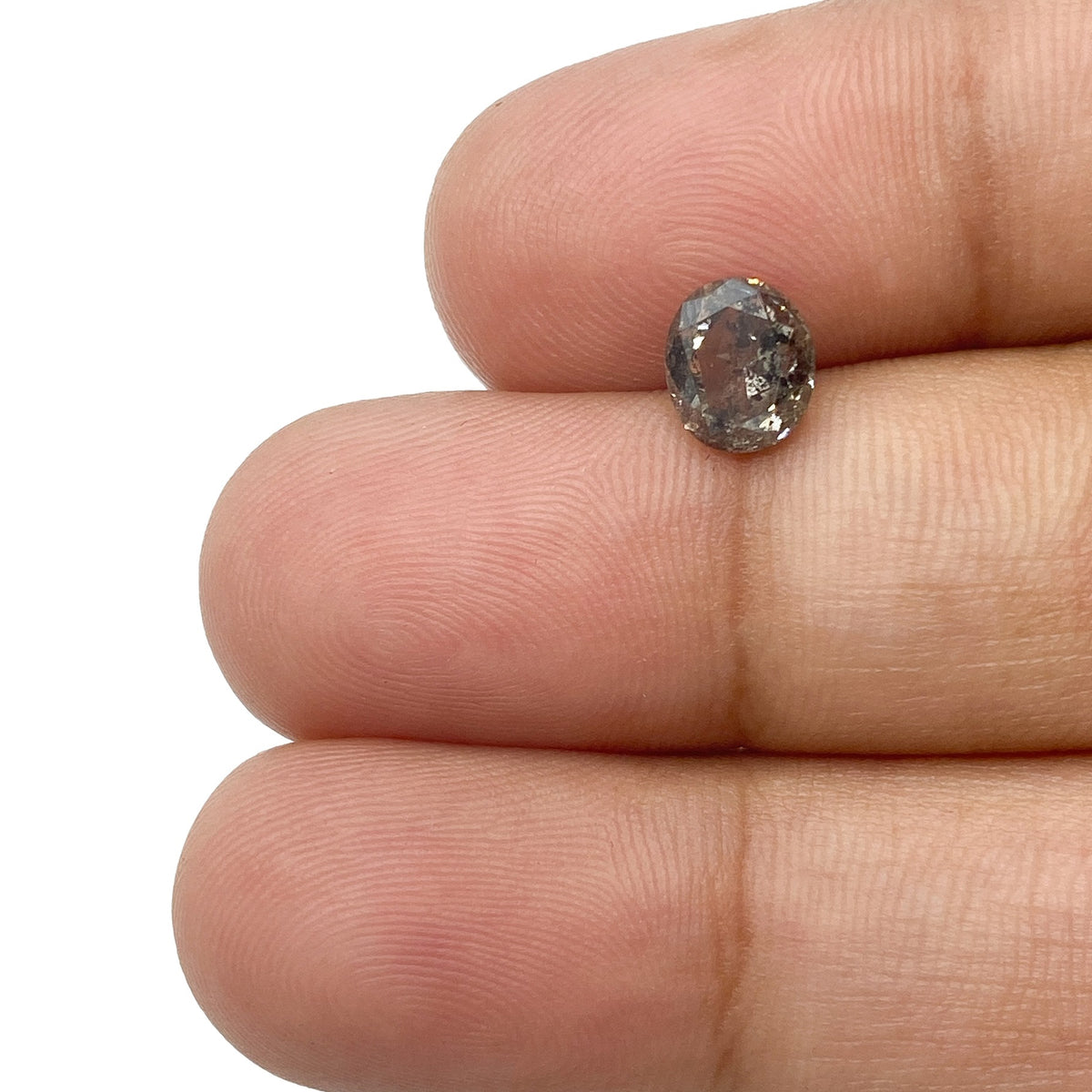 1.13ct | Salt & Pepper Oval Shape Brilliant Cut Diamond - Modern Rustic Diamond