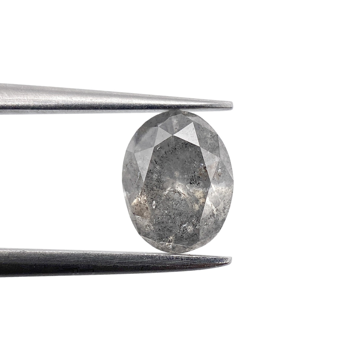 1.13ct | Salt & Pepper Oval Shape Brilliant Cut Diamond - Modern Rustic Diamond