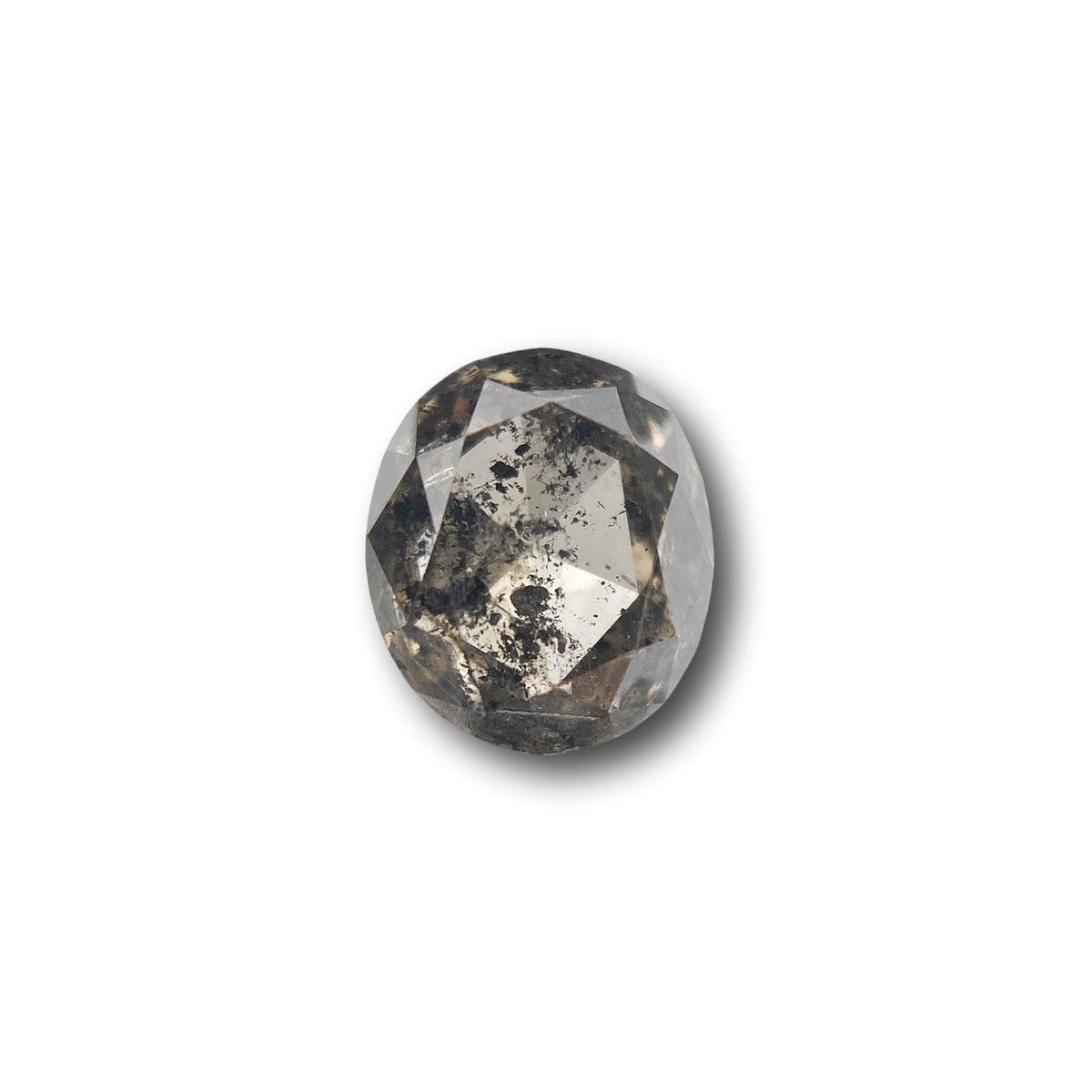 1.13ct | Salt & Pepper Oval Shape Brilliant Cut Diamond - Modern Rustic Diamond