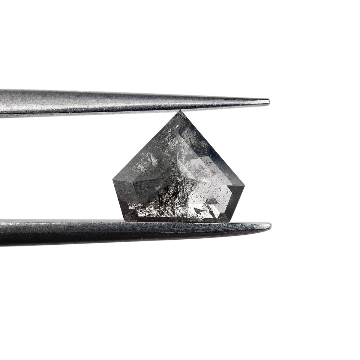 1.13ct | Salt & Pepper Shield Shape Step Cut Diamond - Modern Rustic Diamond