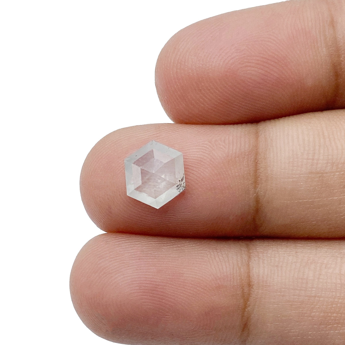 1.14ct | Salt & Pepper Hexagon Shape Rose Cut Diamond - Modern Rustic Diamond