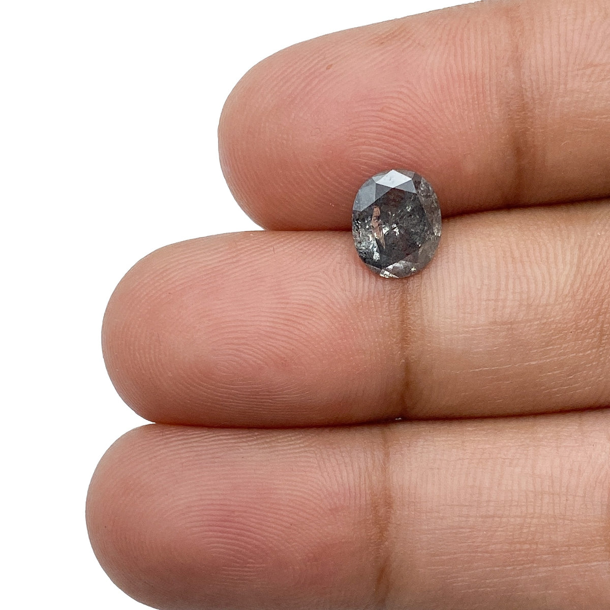 1.14ct | Salt & Pepper Oval Shape Brilliant Cut Diamond - Modern Rustic Diamond