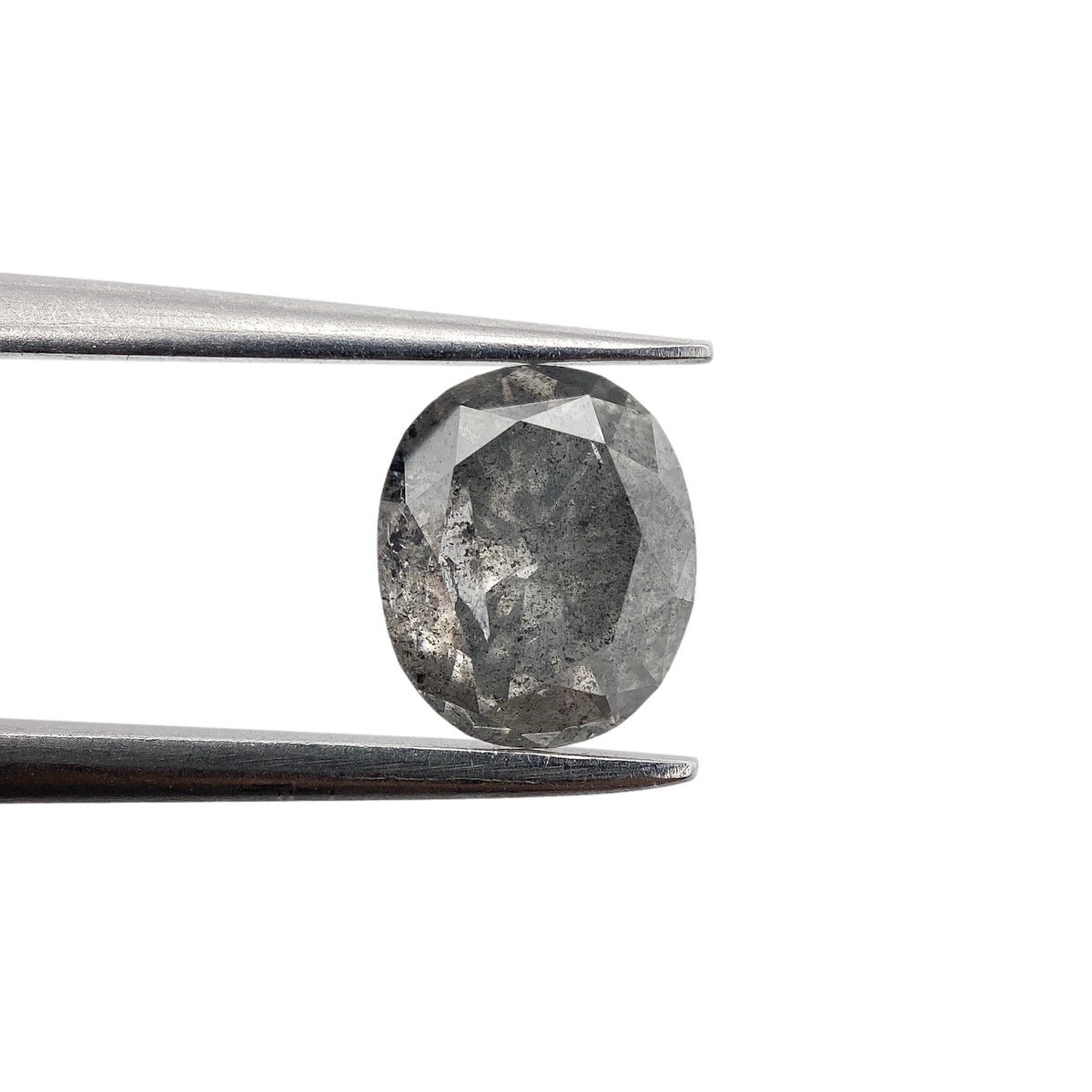 1.14ct | Salt & Pepper Oval Shape Brilliant Cut Diamond - Modern Rustic Diamond