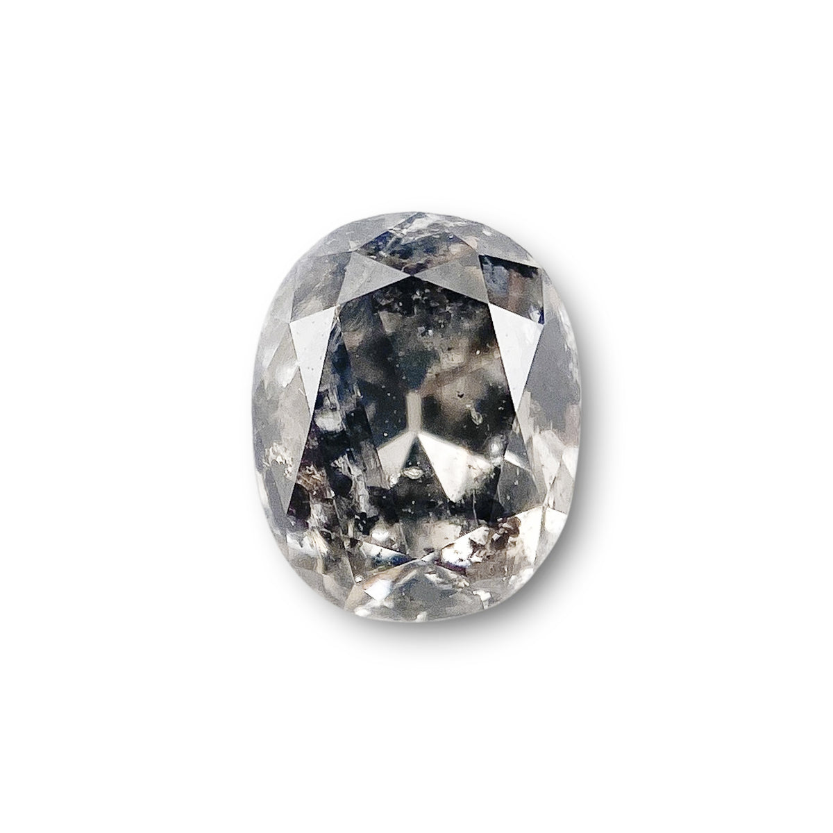 0.78ct | Salt & Pepper Oval Shape Brilliant Cut Diamond