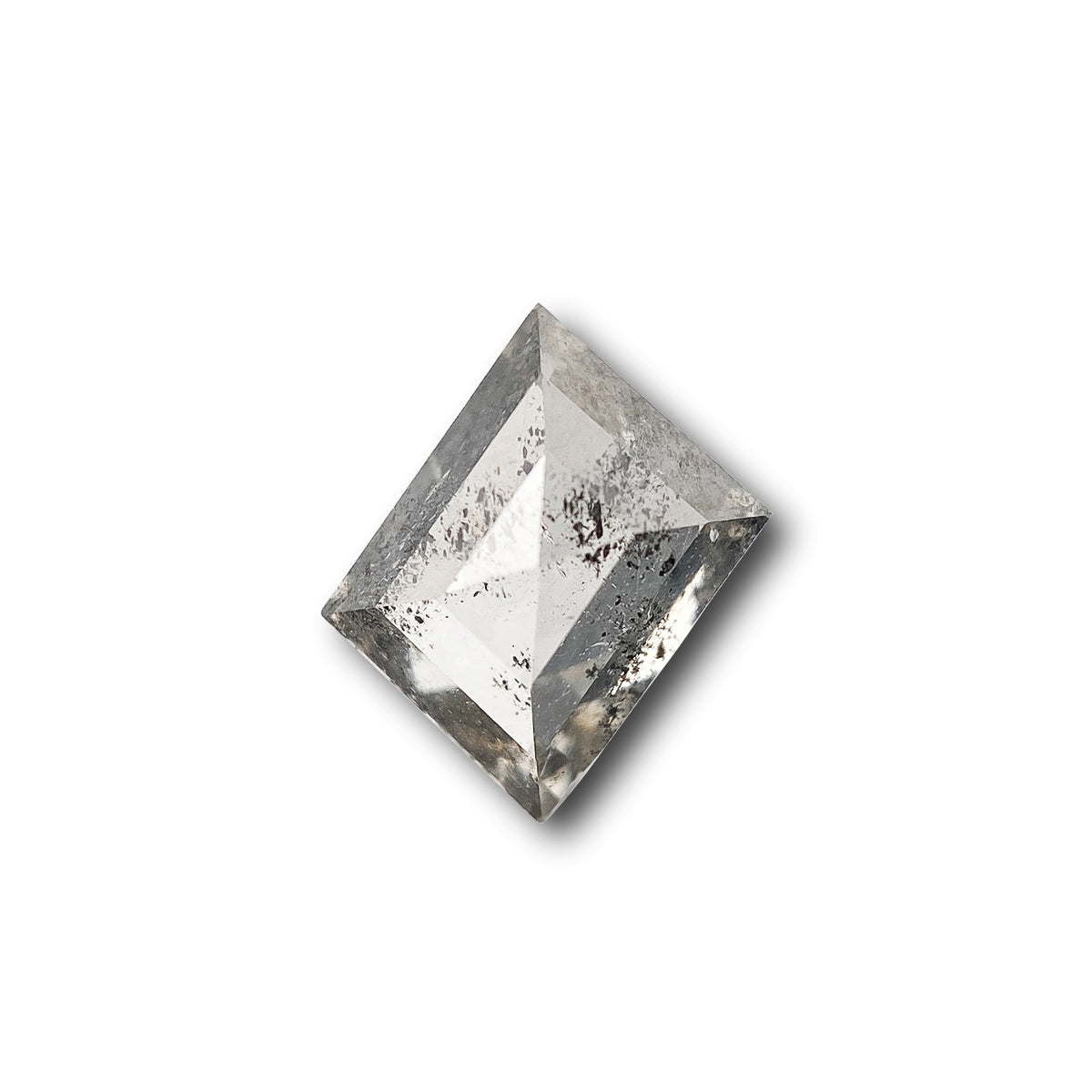 1.00ct | Salt & Pepper Rhomboid Shape Rose Cut Diamond