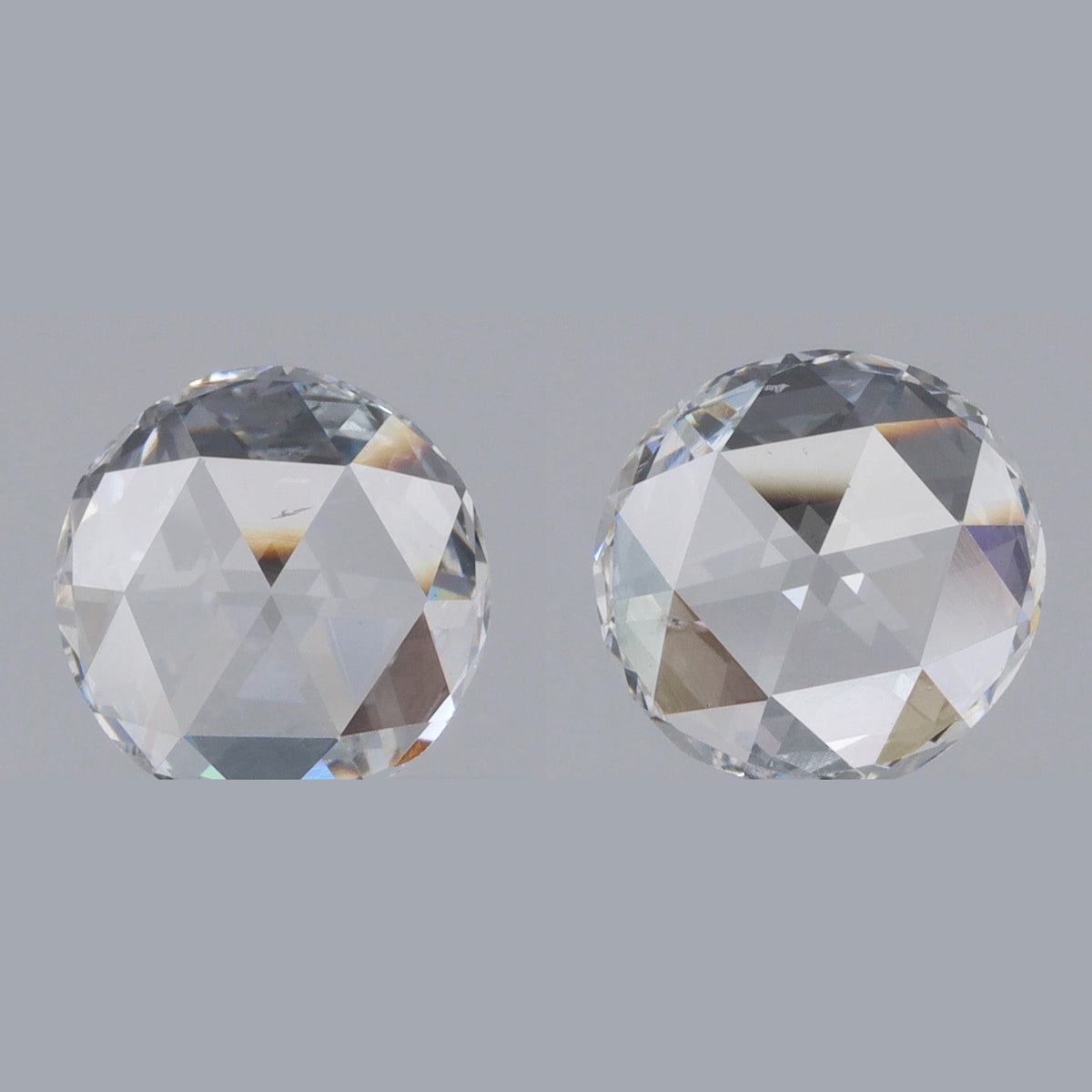 0.67cttw | H-I VS-SI Round Shape Rose Cut Diamond Matched Pair
