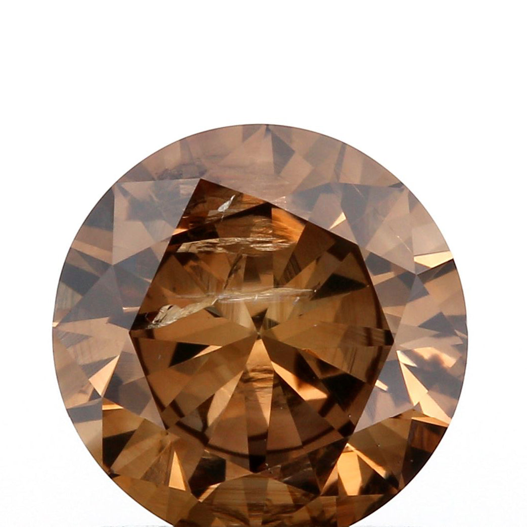 1.15ct | Cognac SI Round Shape Brilliant Cut Diamond - Modern Rustic Diamond
