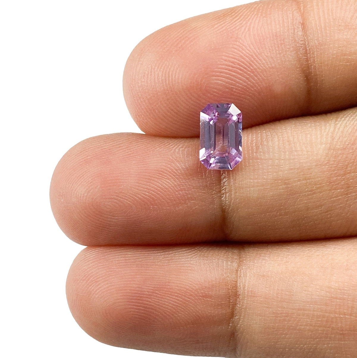 1.15ct | Emerald Cut Violet Sapphire-Modern Rustic Diamond