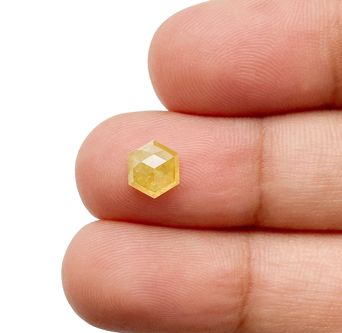 1.15ct | Rustic  Hexagon Shape Step Cut Diamond - Modern Rustic Diamond
