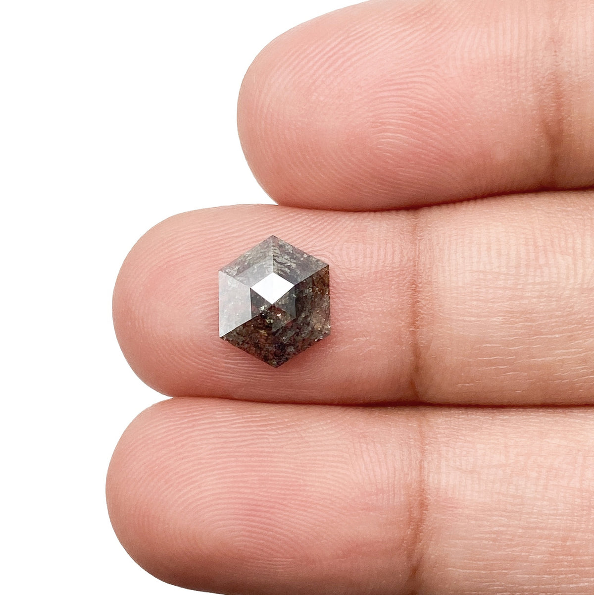 1.15ct | Rustic Hexagon Shape Rose Cut Diamond - Modern Rustic Diamond