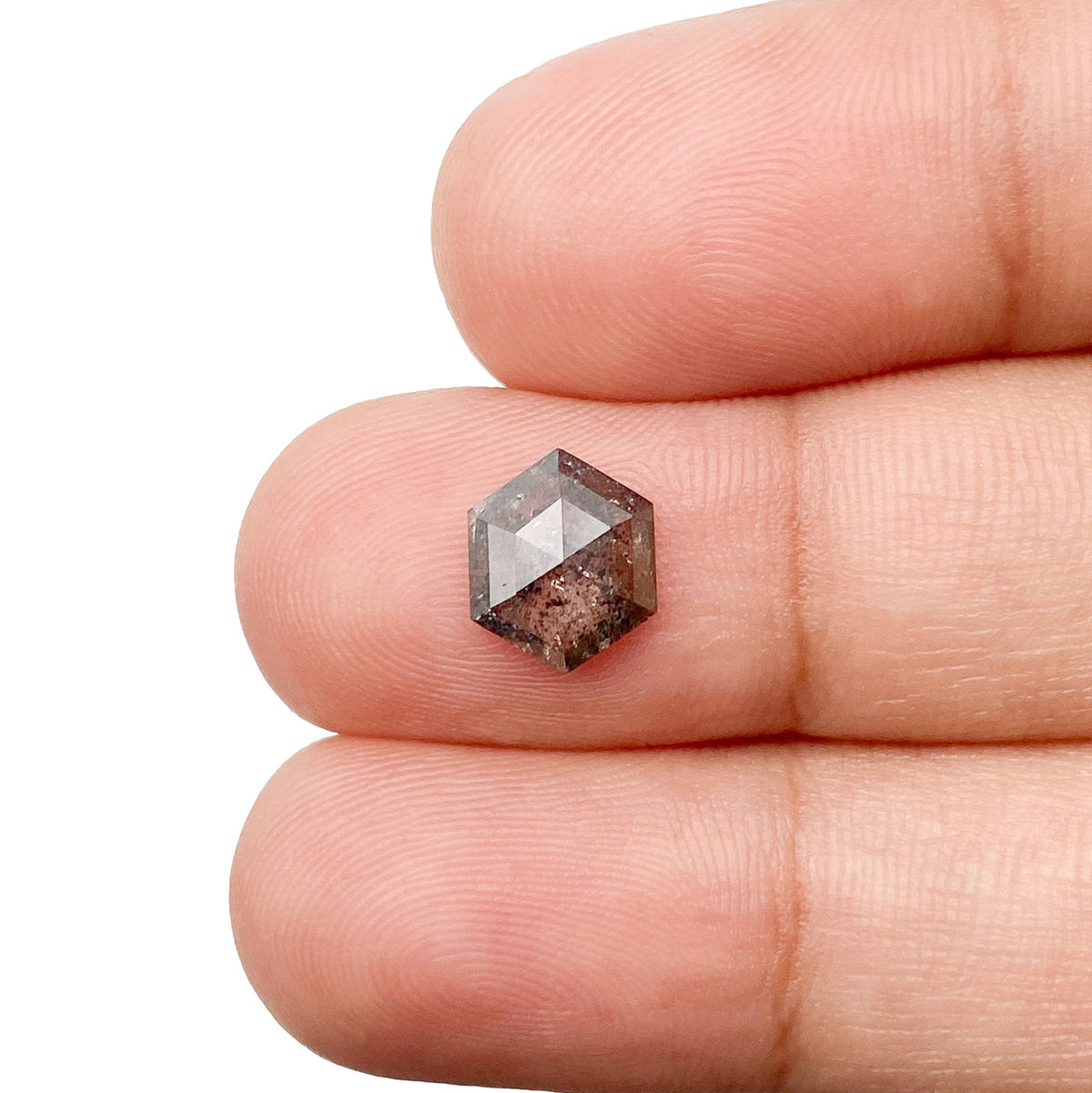 1.15ct | Rustic Hexagon Shape Rose Cut Diamond - Modern Rustic Diamond