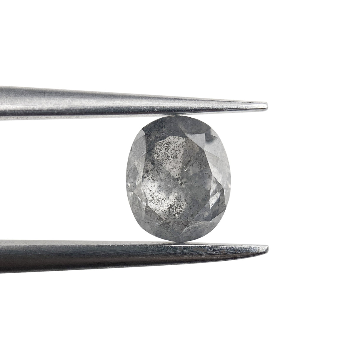 1.15ct | Salt & Pepper Oval Shape Brilliant Cut Diamond - Modern Rustic Diamond