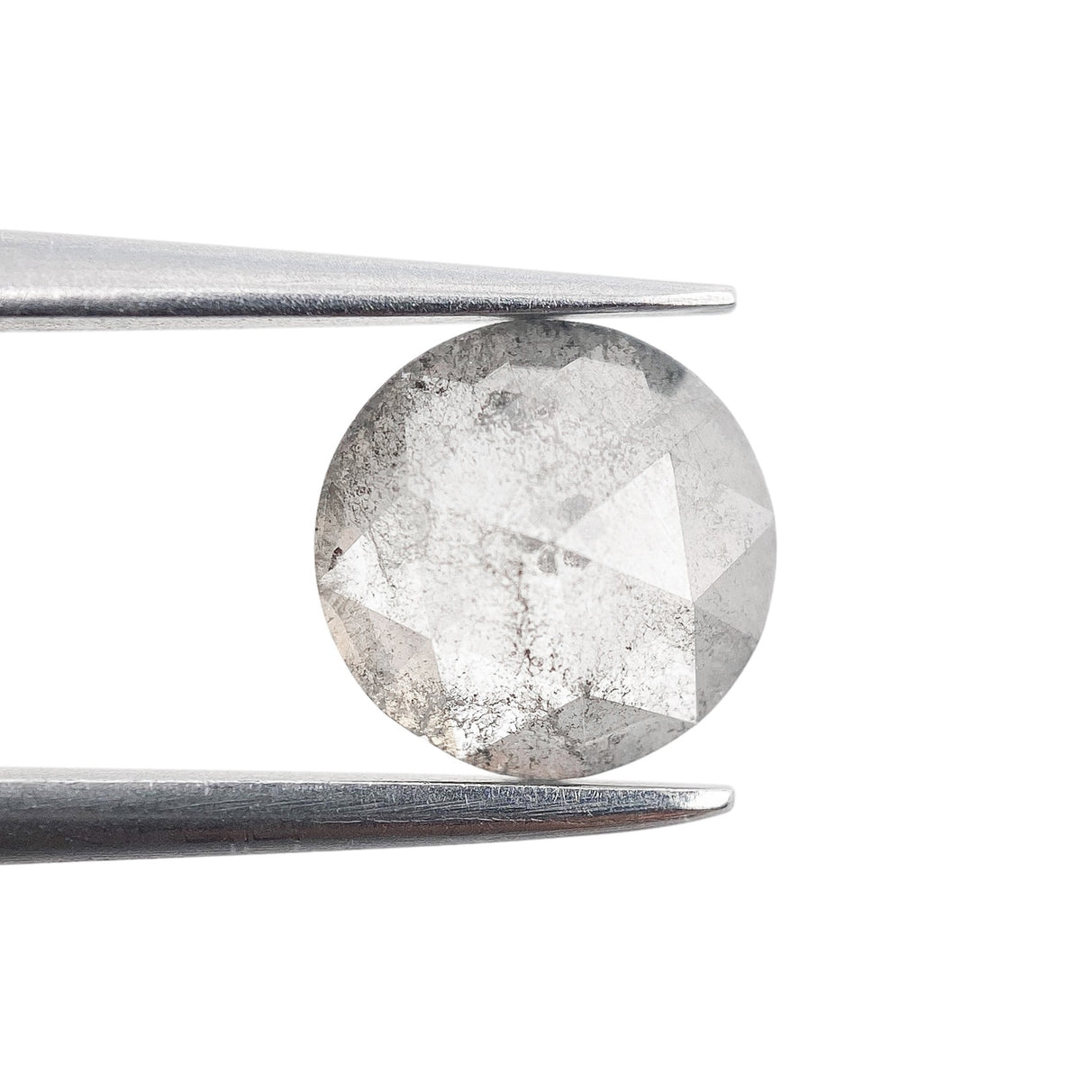 1.15ct | Salt & Pepper Round Shape Rose Cut Diamond - Modern Rustic Diamond