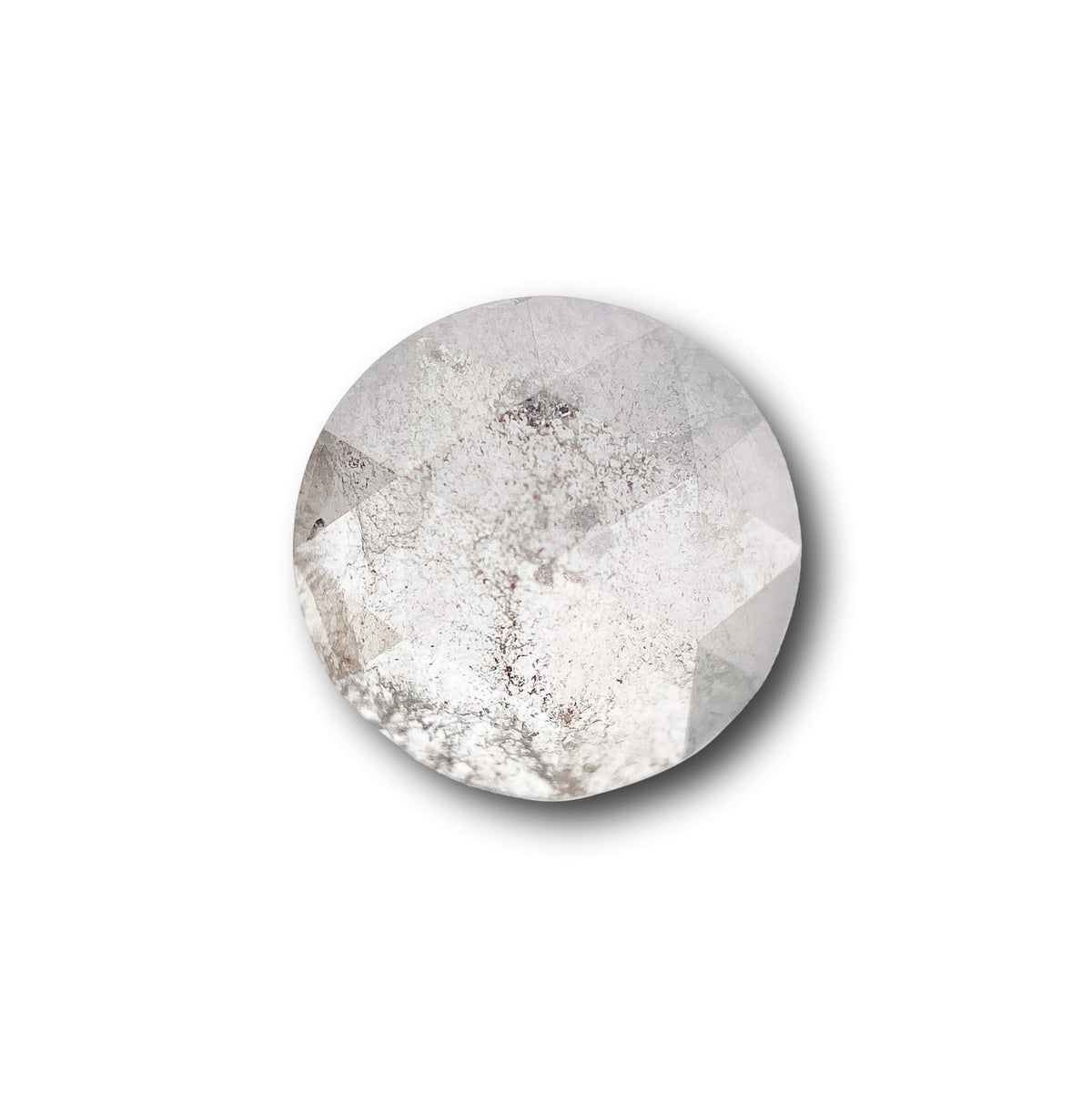 1.15ct | Salt & Pepper Round Shape Rose Cut Diamond - Modern Rustic Diamond