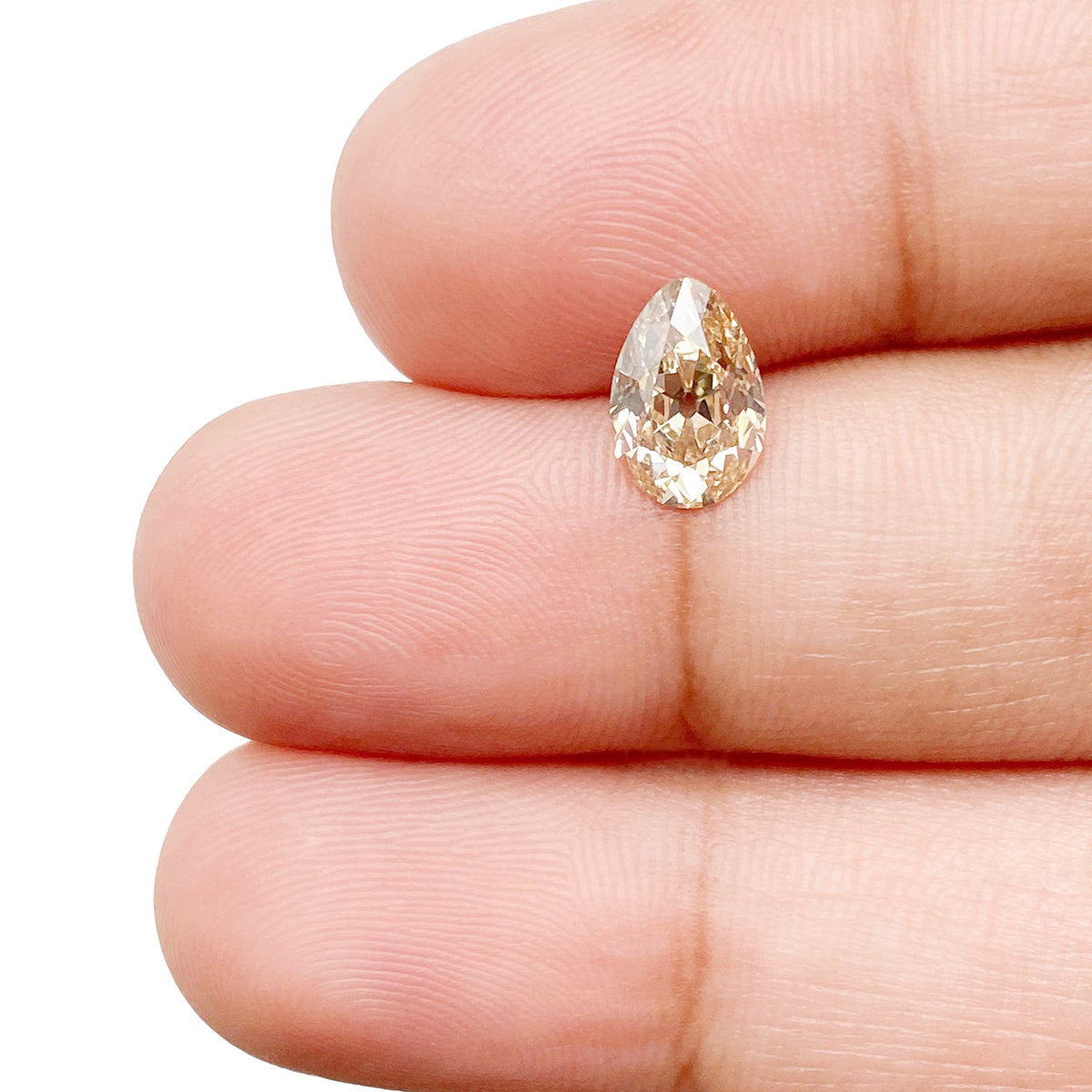 1.16ct | Champagne VS1 Pear Shape Old Mine Cut Diamond (GIA) - Modern Rustic Diamond