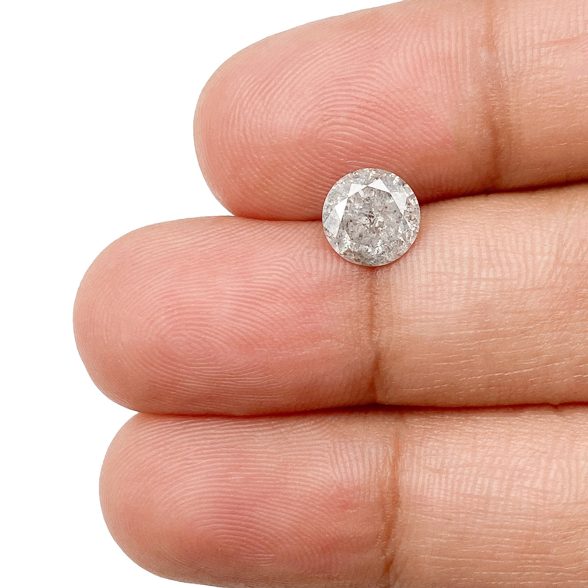 1.16ct | Salt & Pepper Round Shape Brilliant Cut Diamond - Modern Rustic Diamond