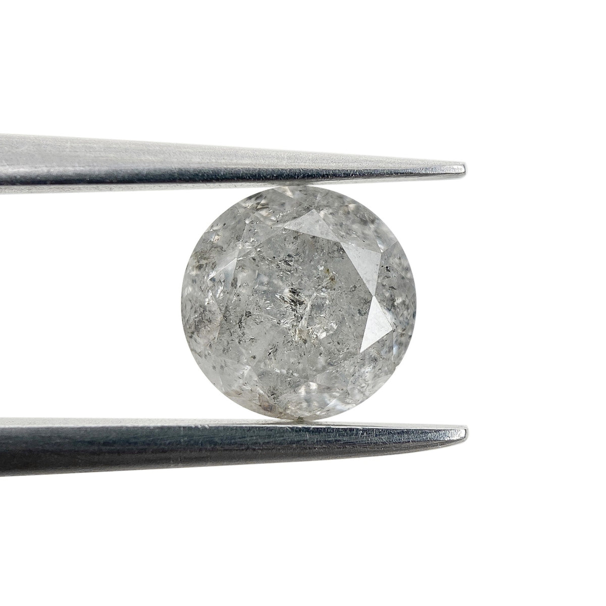 1.16ct | Salt & Pepper Round Shape Brilliant Cut Diamond - Modern Rustic Diamond