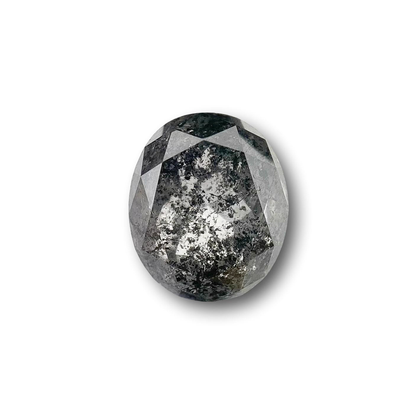 1.16ct | Salt & Pepper Round Shape Brilliant Cut Diamond - Modern Rustic Diamond