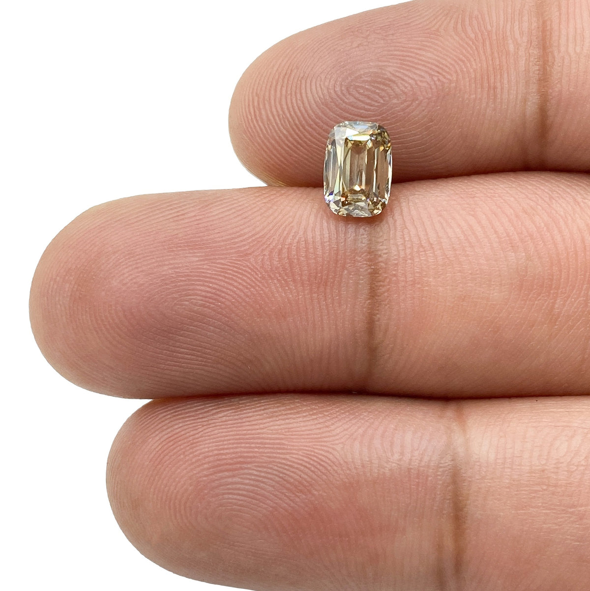 1.17ct | Champagne VVS Cushion Shape Brilliant Cut Diamond - Modern Rustic Diamond