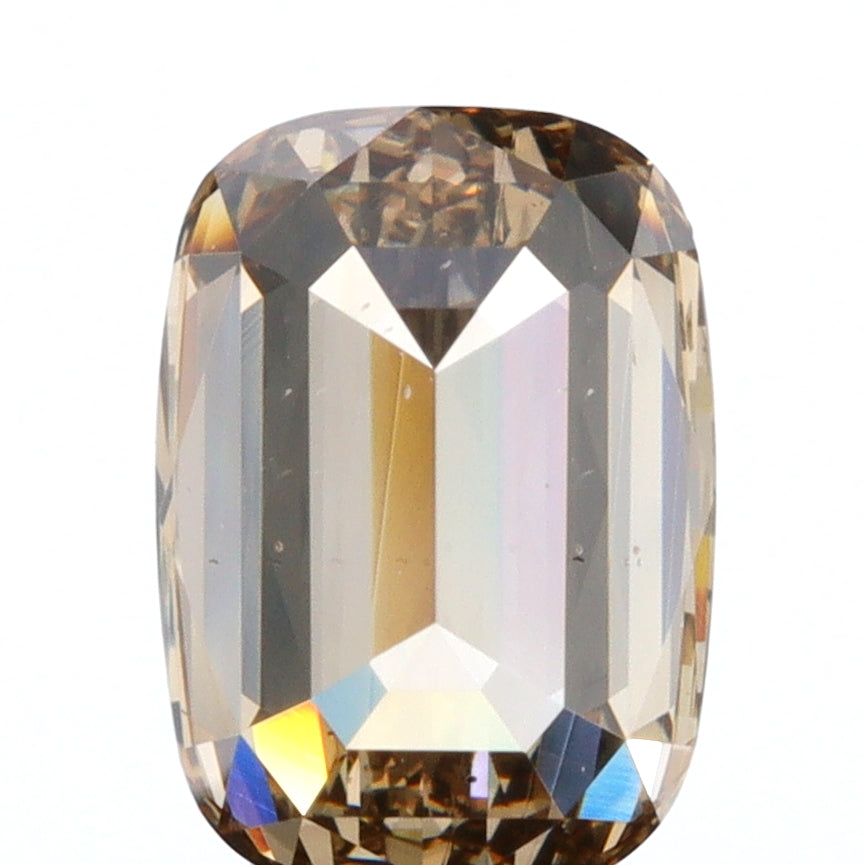 1.17ct | Champagne VVS Cushion Shape Brilliant Cut Diamond - Modern Rustic Diamond