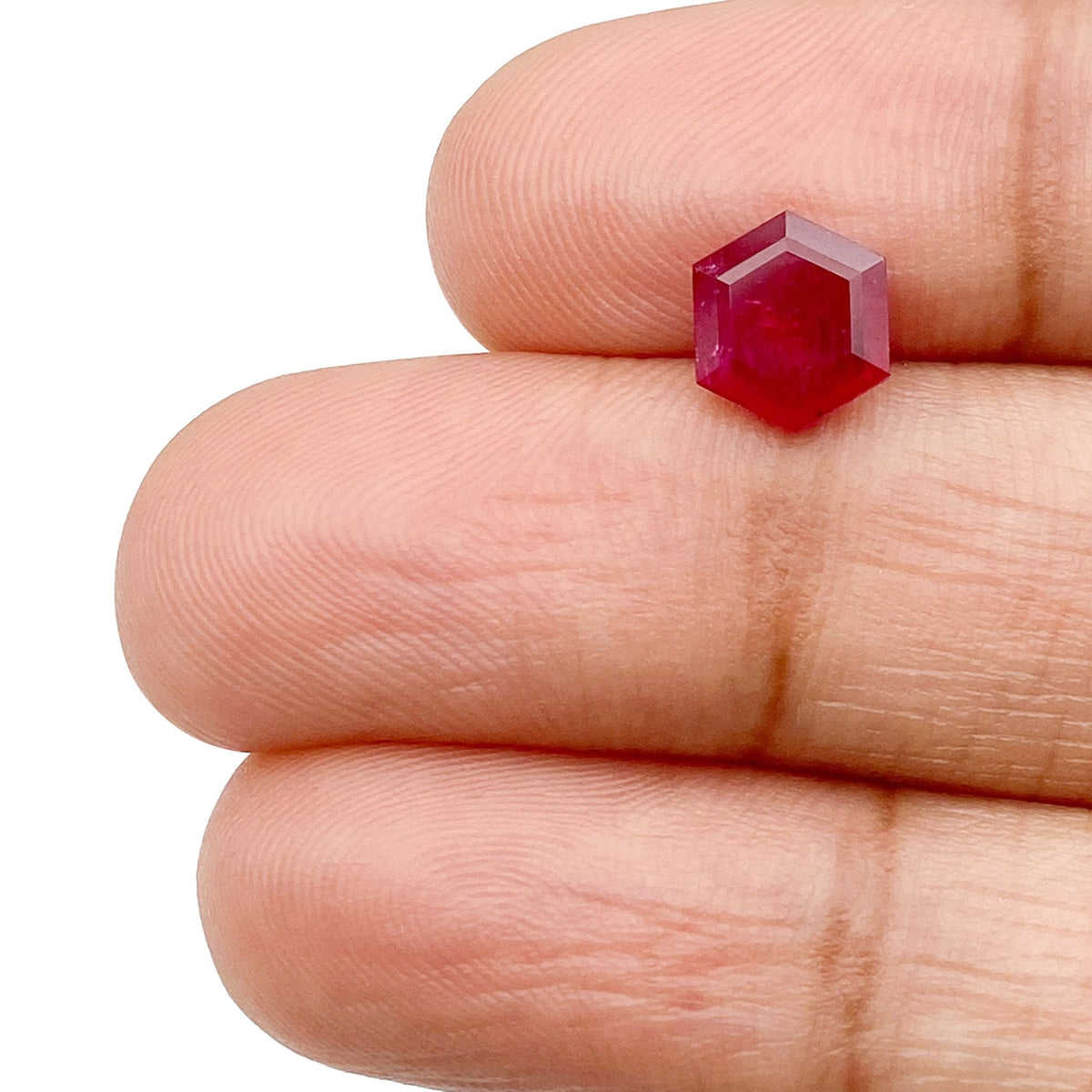 1.17ct | Red/ Hexagon Shape Step Cut Diamond - Modern Rustic Diamond