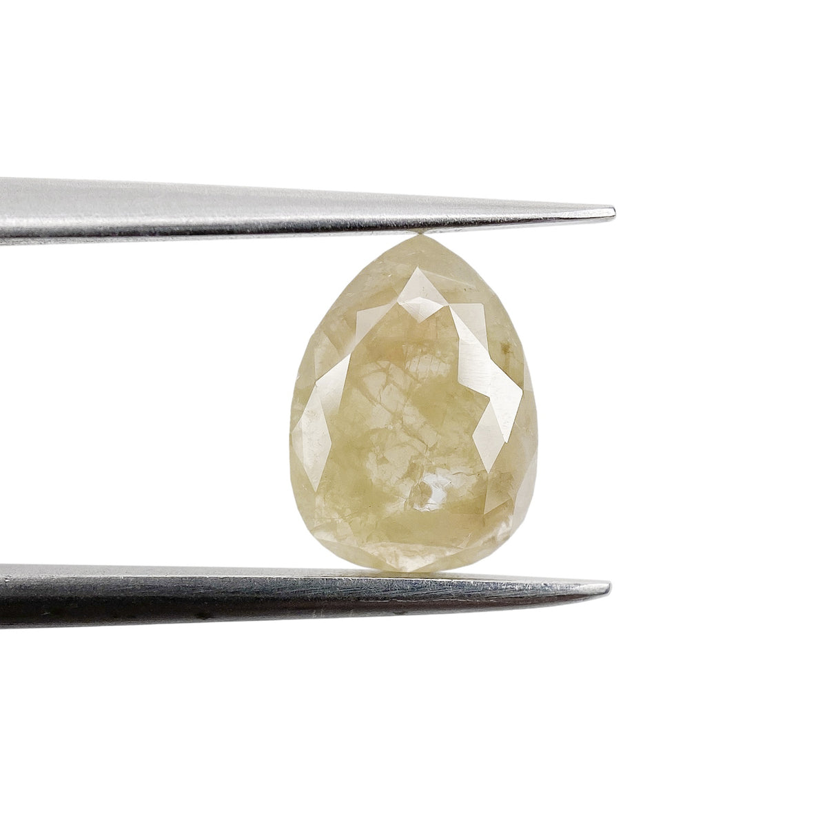 1.17ct | Rustic Yellow  Pear Shape Rose Cut Diamond - Modern Rustic Diamond