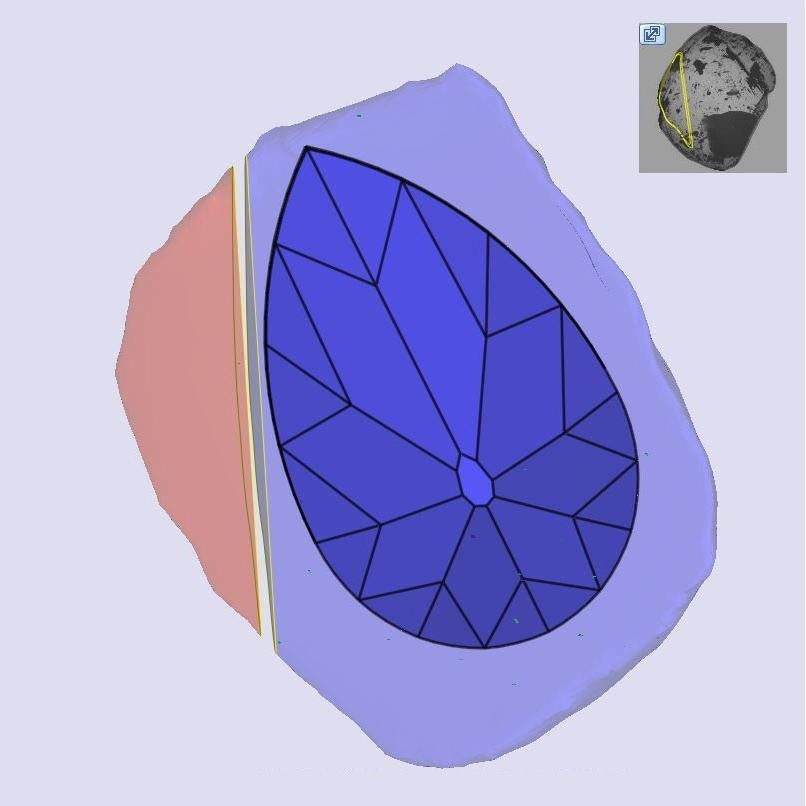 1.18ct | H/VS1 Pear Shape Old Mine Cut Diamond (IGI) - Modern Rustic Diamond