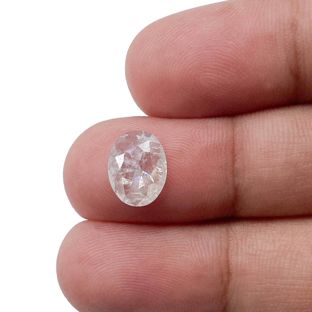 1.18ct | Salt & Pepper Oval Shape Rose Cut Diamond - Modern Rustic Diamond