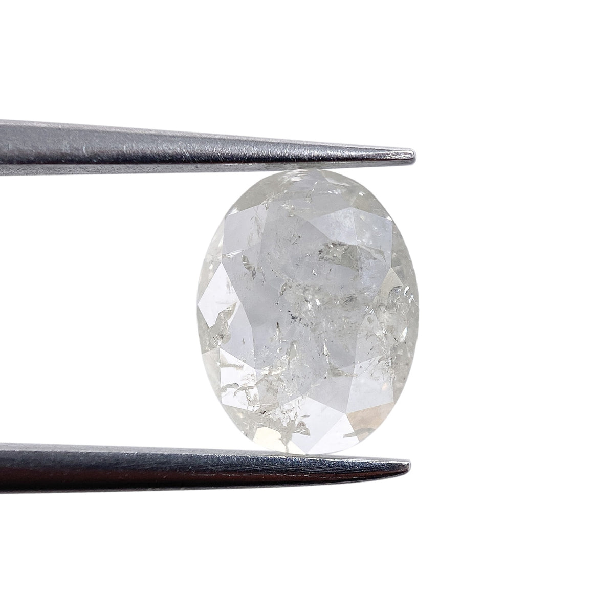 1.18ct | Salt & Pepper Oval Shape Rose Cut Diamond - Modern Rustic Diamond