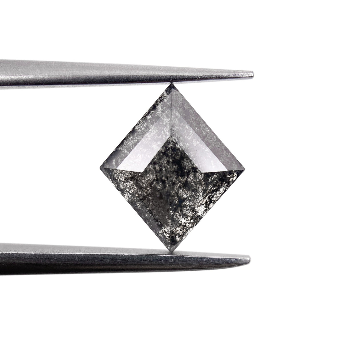 1.18ct | Salt & Pepper Lozenge Shape Rose Cut Diamond - Modern Rustic Diamond