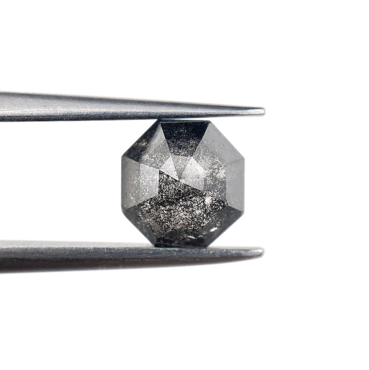 1.18ct | Salt & Pepper Octagonal Shape Step Cut Diamond - Modern Rustic Diamond