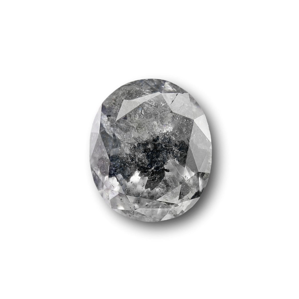 1.18ct | Salt & Pepper Oval Shape Brilliant Cut Diamond - Modern Rustic Diamond