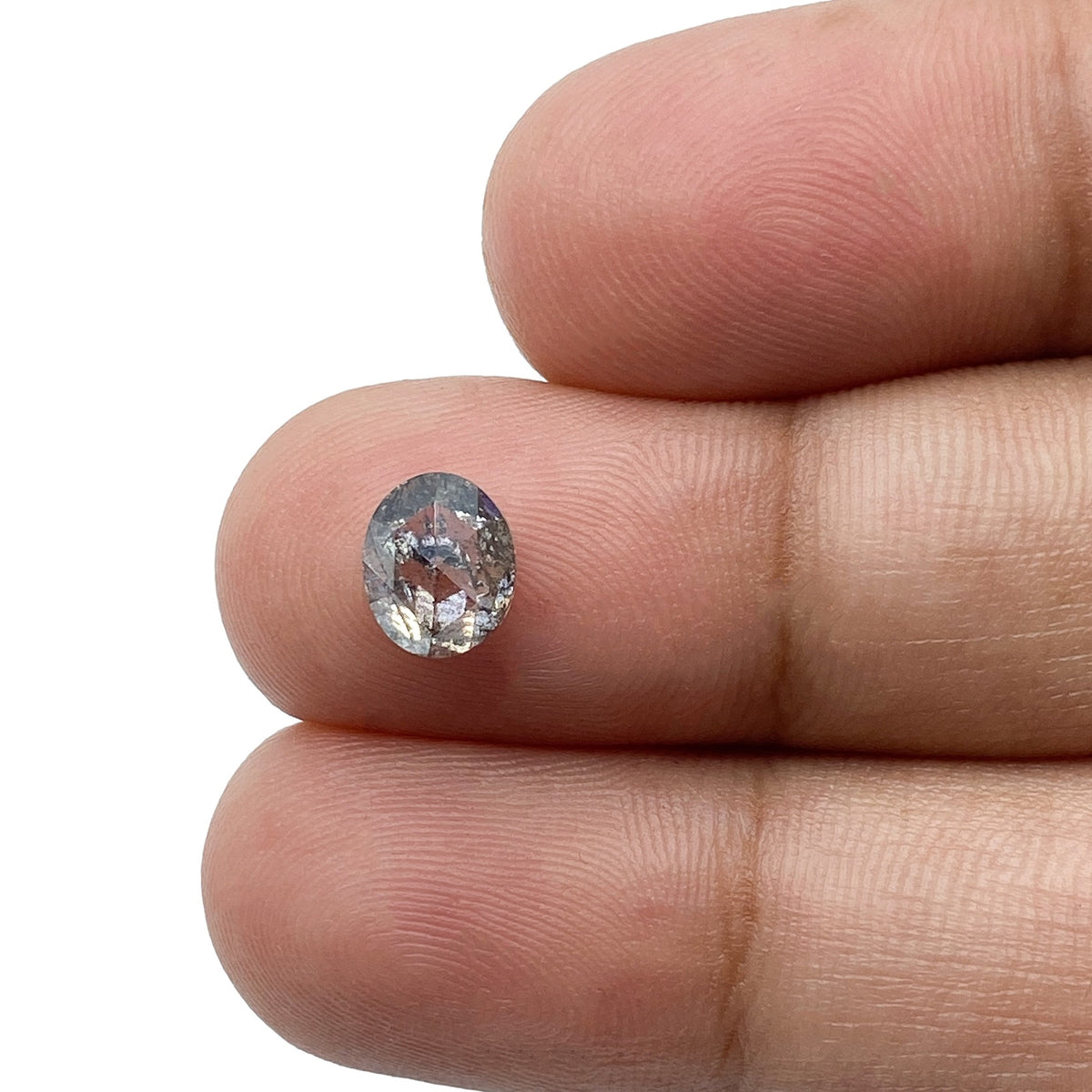 1.18ct | Salt & Pepper Oval Shape Rose Cut Diamond - Modern Rustic Diamond