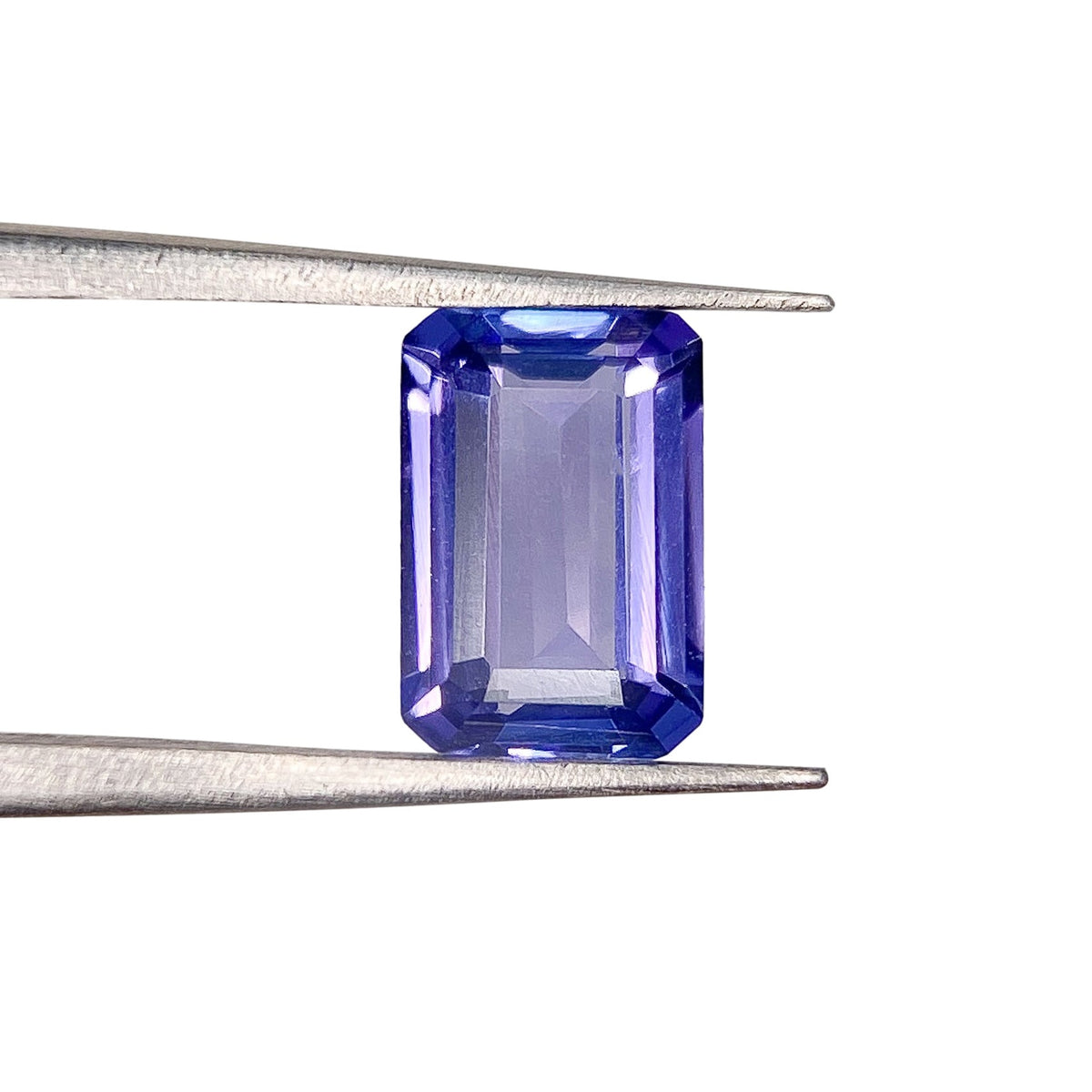 1.19ct | Emerald Shape Step Cut Tanzanite-Modern Rustic Diamond