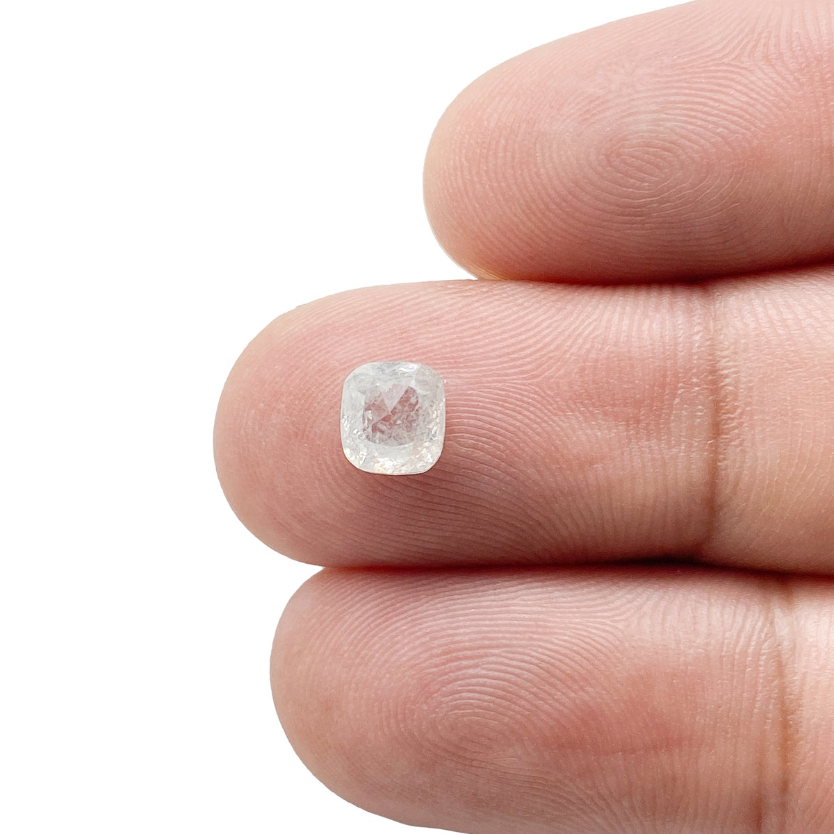 1.19ct | Salt & Pepper Cushion Shape Rose Cut Diamond - Modern Rustic Diamond