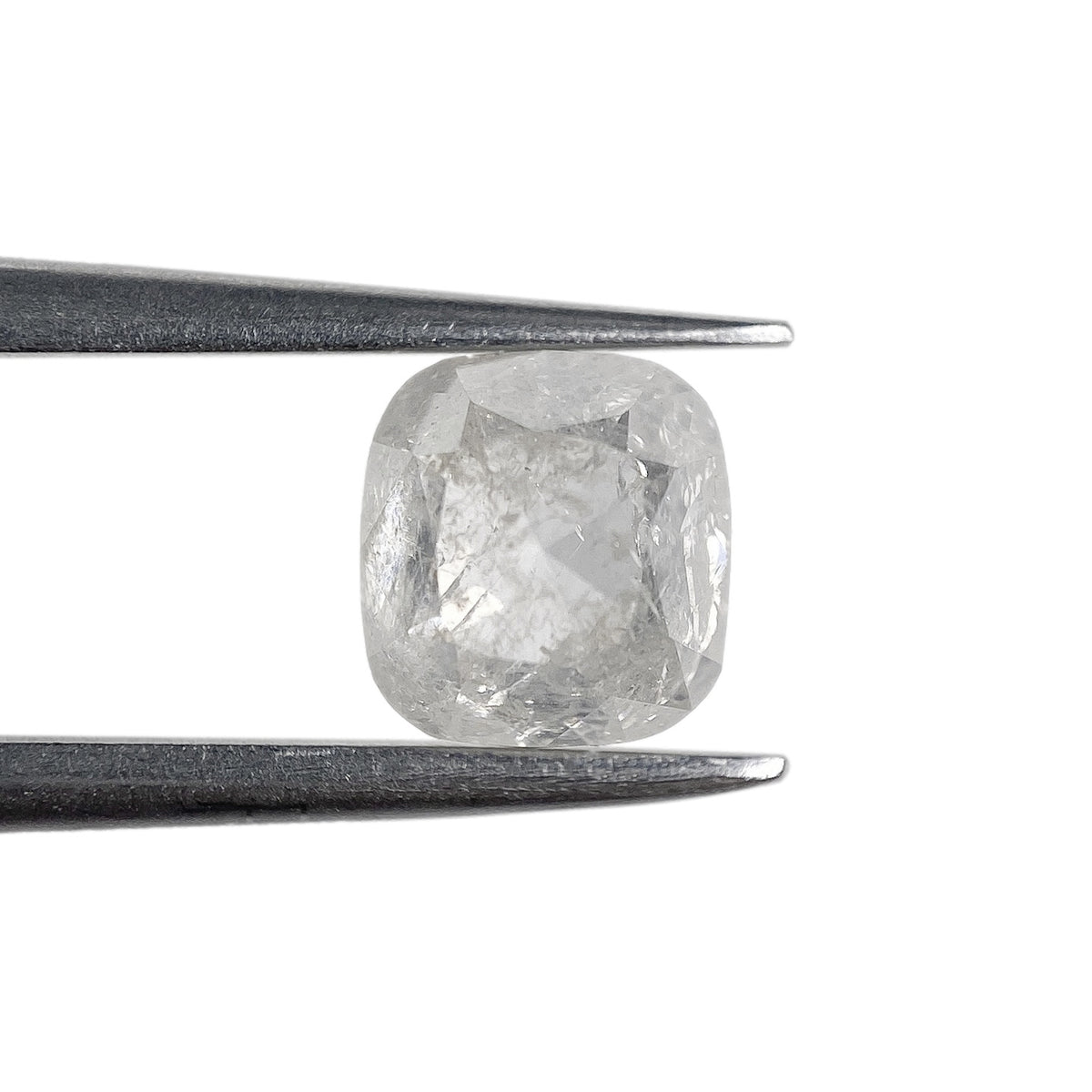 1.19ct | Salt & Pepper Cushion Shape Rose Cut Diamond - Modern Rustic Diamond