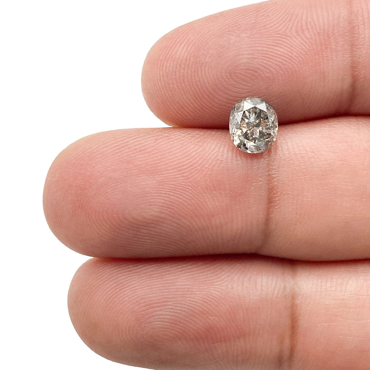 1.19ct | Salt & Pepper Oval Shape Brilliant Cut Diamond - Modern Rustic Diamond